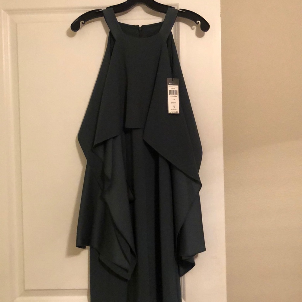 Bcbg women’s dress. Cold shoulder long bell sleeve